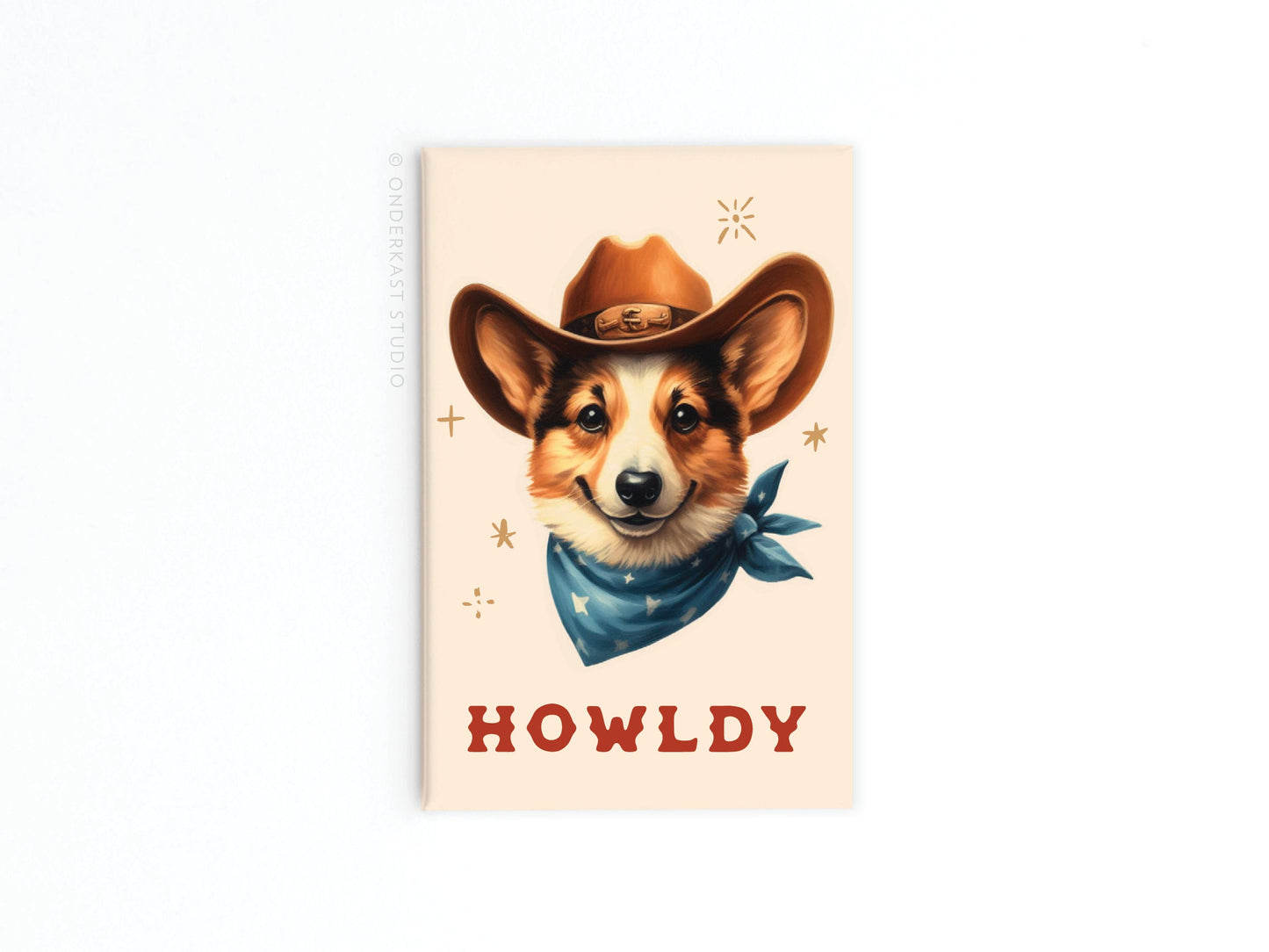 Cowboy Dog Refrigerator Magnet
