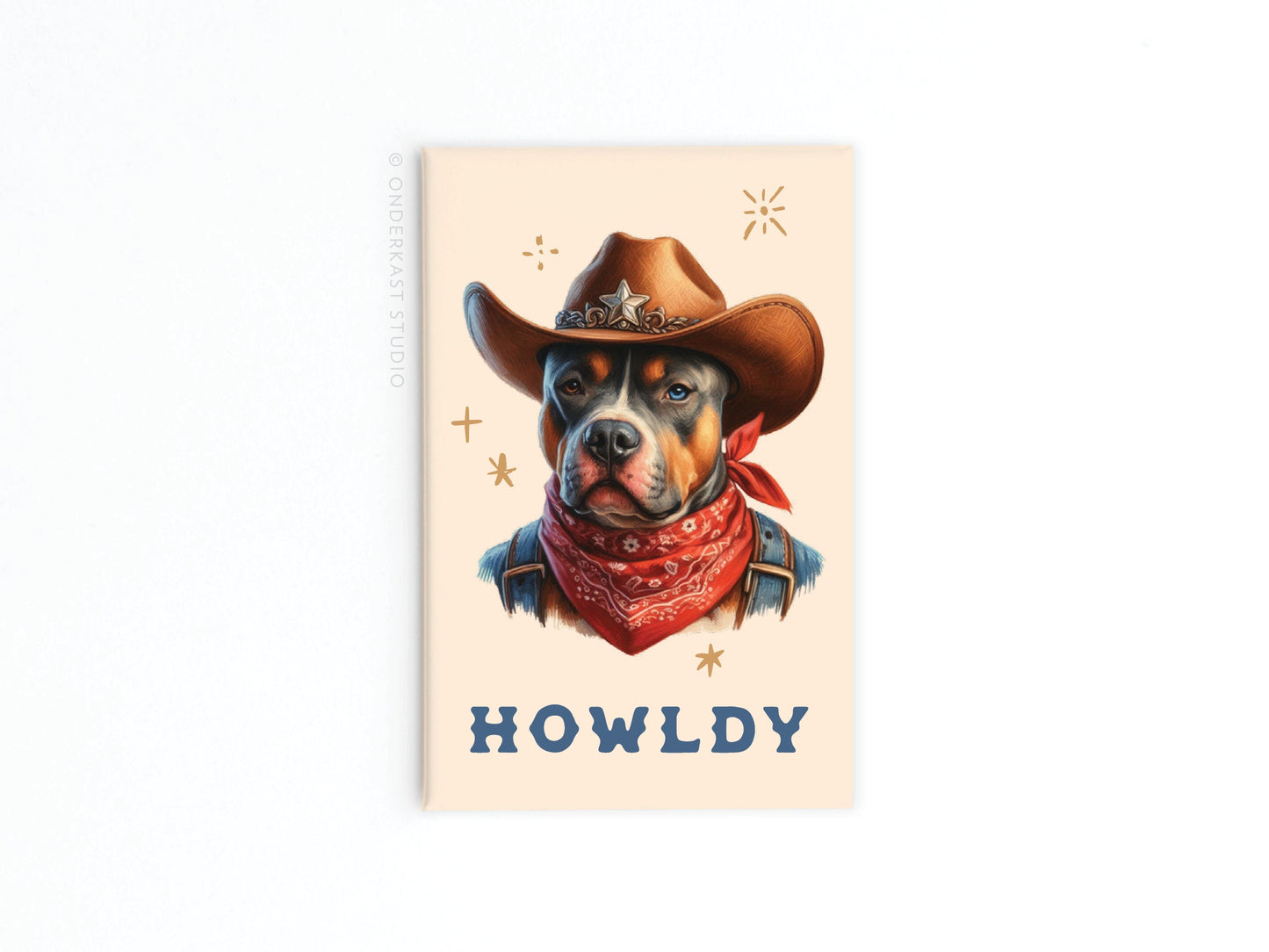 Cowboy Dog Refrigerator Magnet