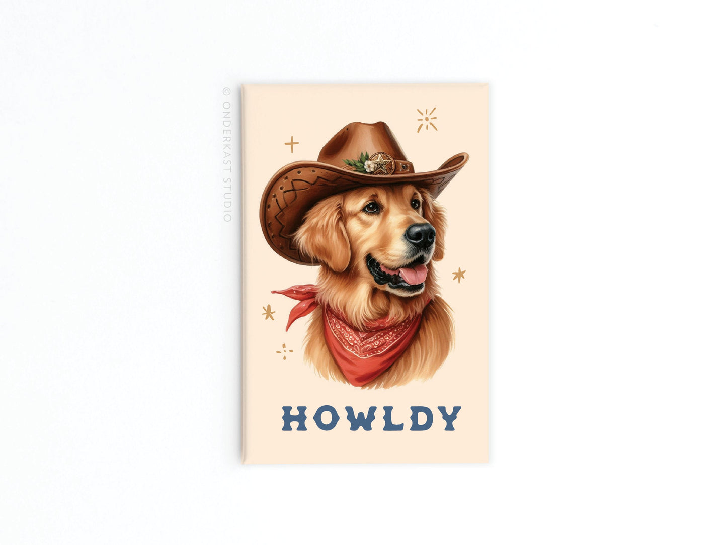 Cowboy Dog Refrigerator Magnet