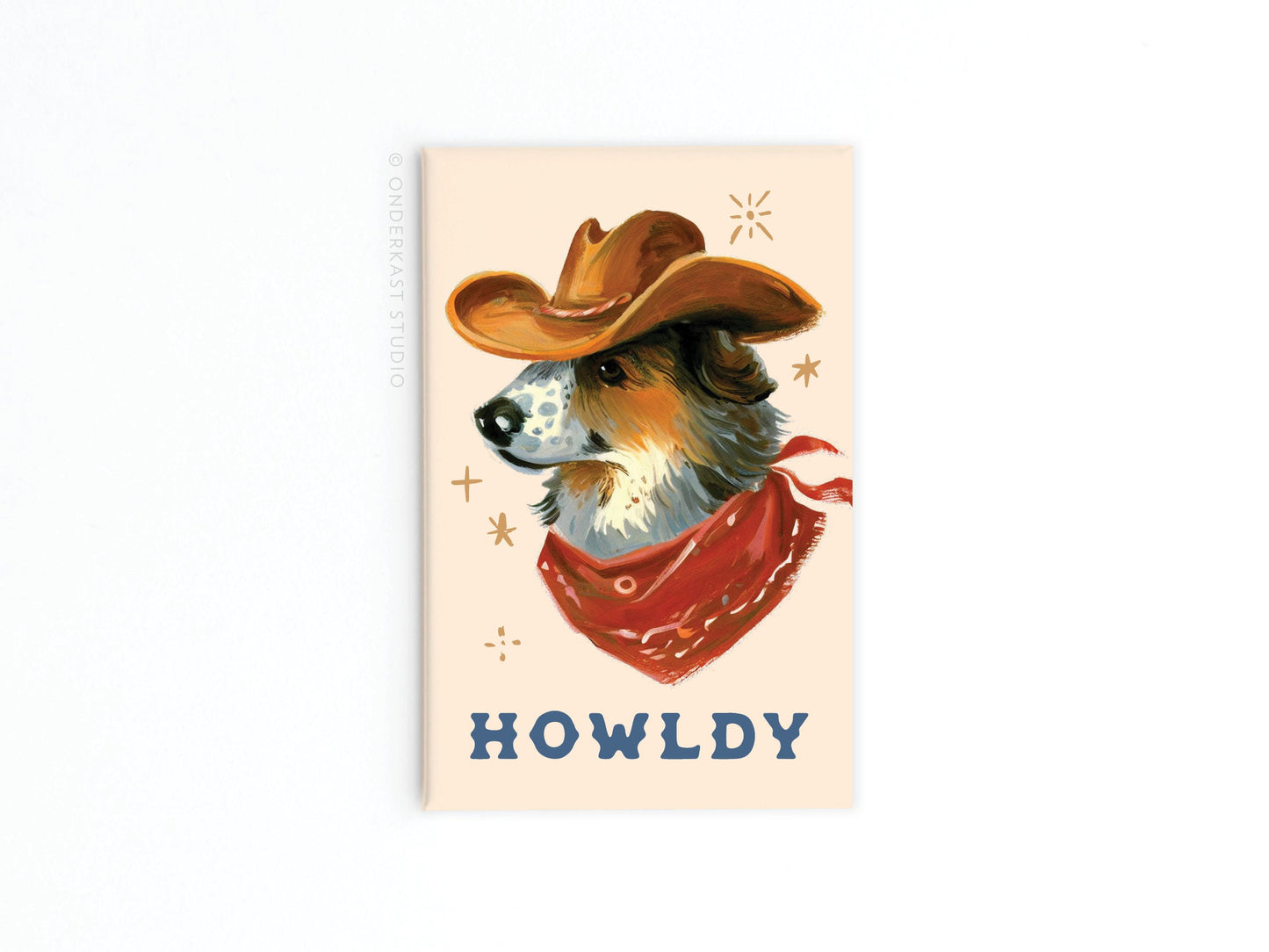 Cowboy Dog Refrigerator Magnet