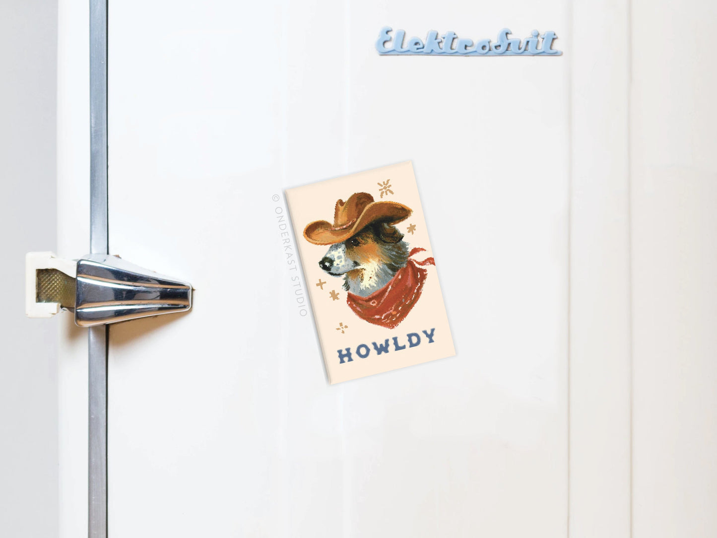 Cowboy Dog Refrigerator Magnet