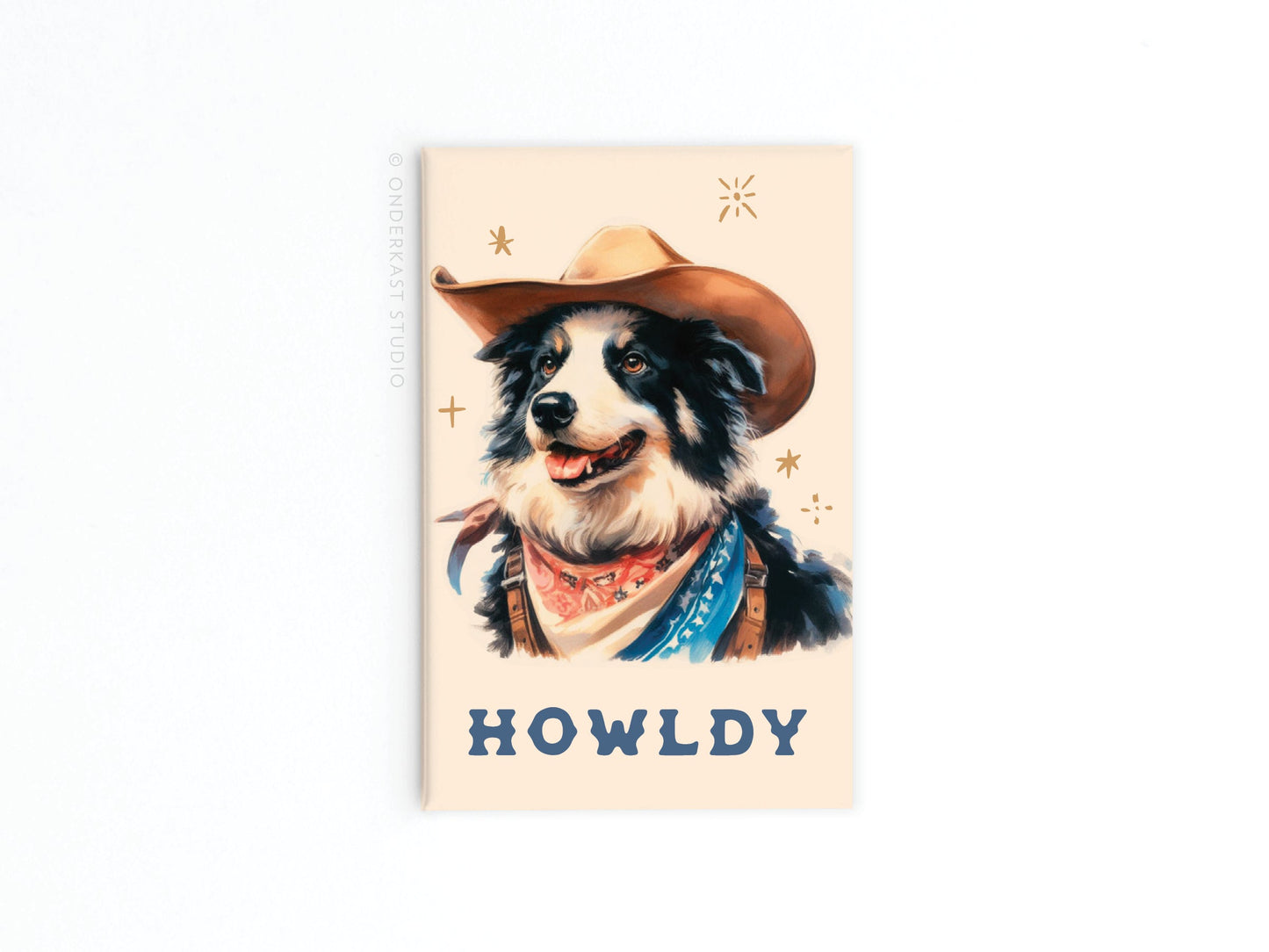 Cowboy Dog Refrigerator Magnet