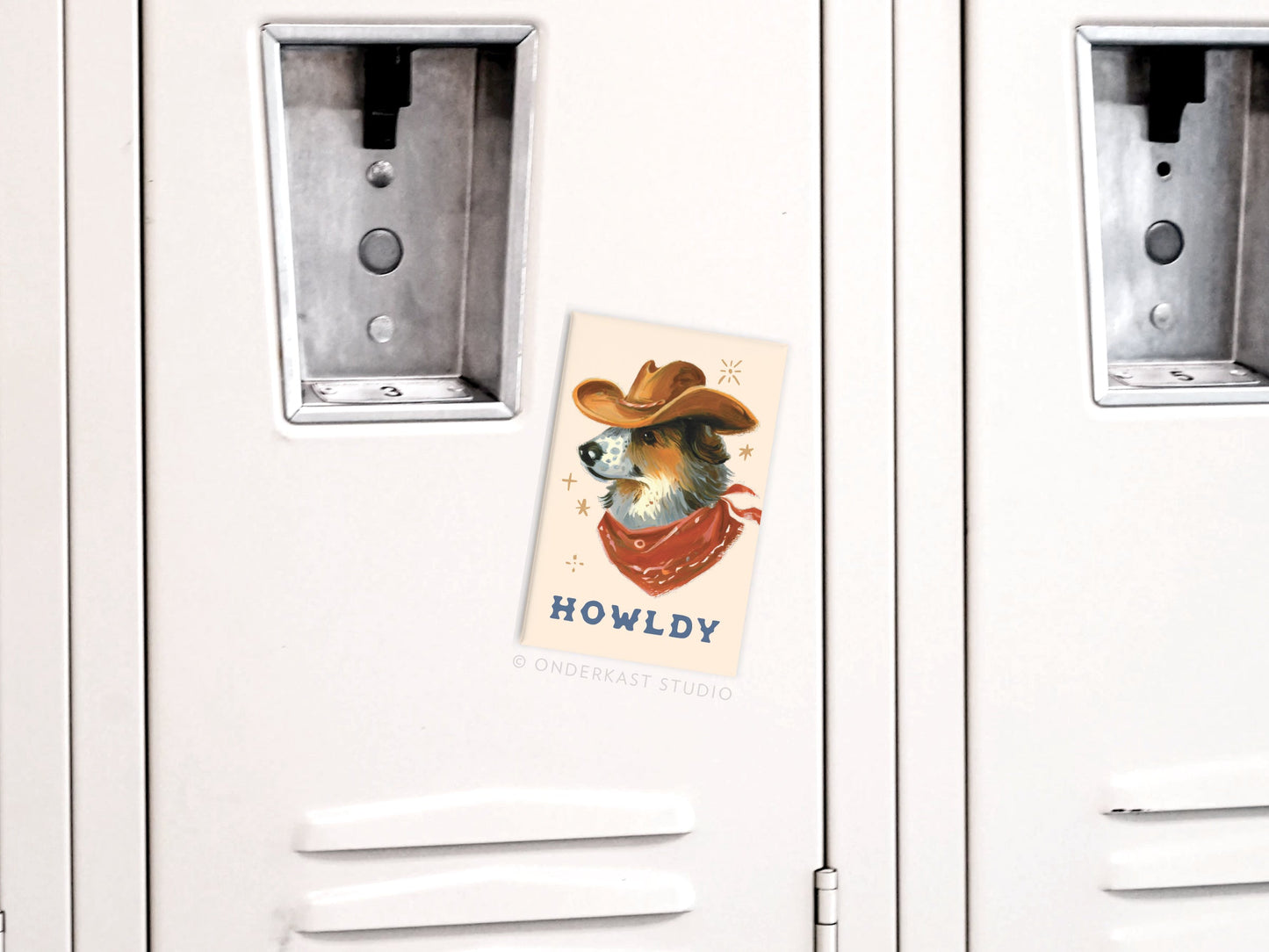 Cowboy Dog Refrigerator Magnet